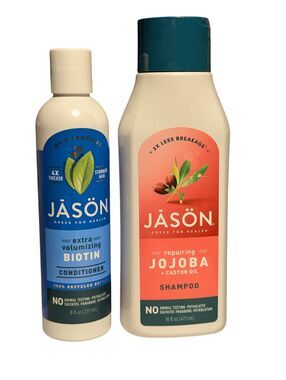 JASON Repairing Jojoba/Castor Oil Shampoo & Extra Volumizing Biotin Conditioner